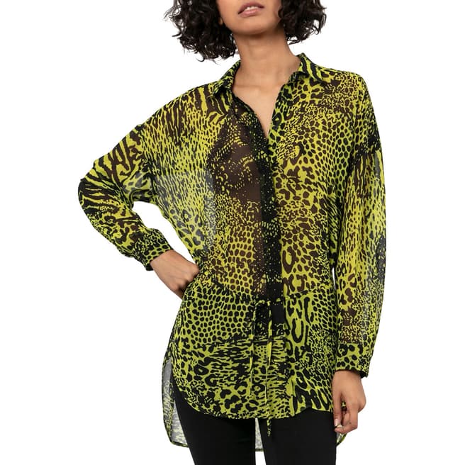 Religion Green Loose Printed Blouse