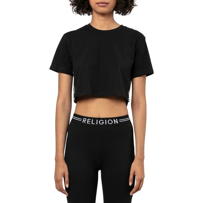 Religion Black Cropped T-shirt