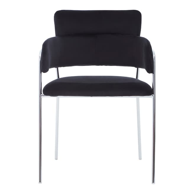 Fifty Five South Black Velvet Tamzin Dining Chair
