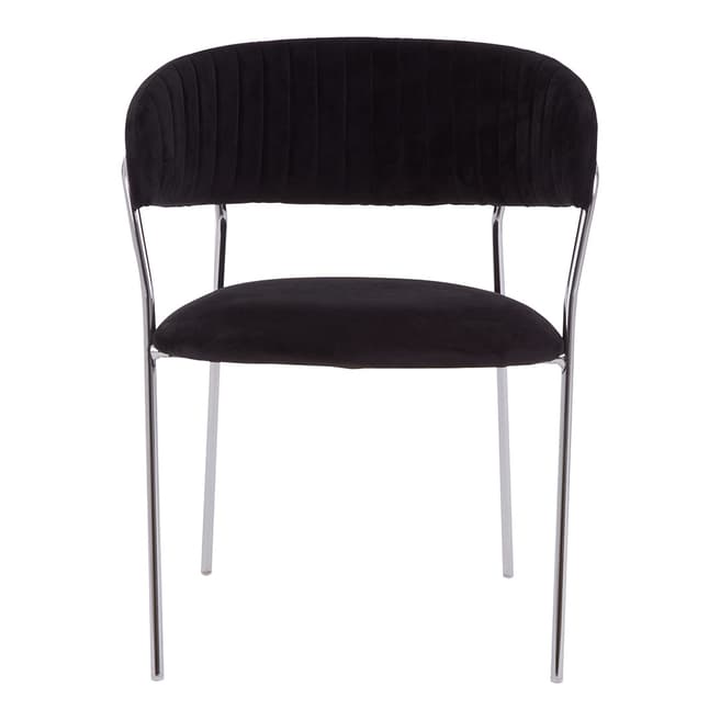 Fifty Five South Black Velvet Tamzin Dining Chair