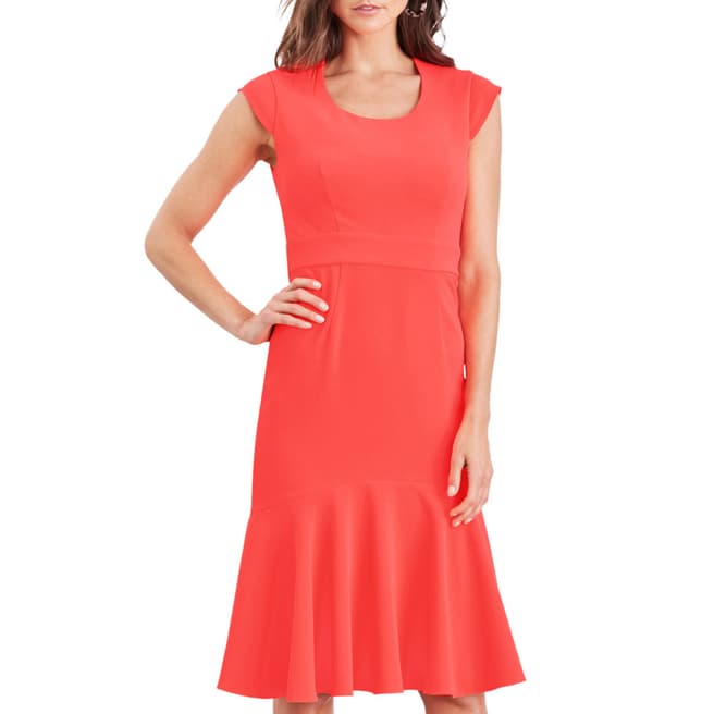 Damsel In A Dress Coral Abree Structured Dress