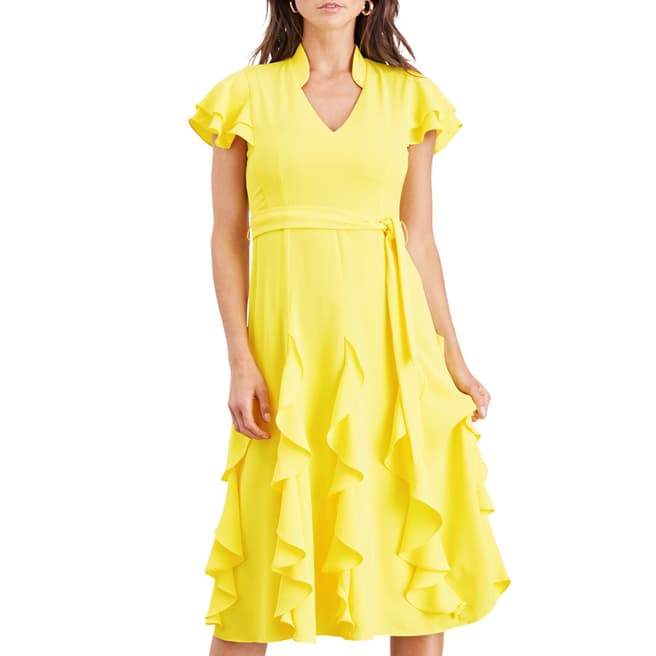 Damsel In A Dress Soft Yellow Cemile Frill Dress