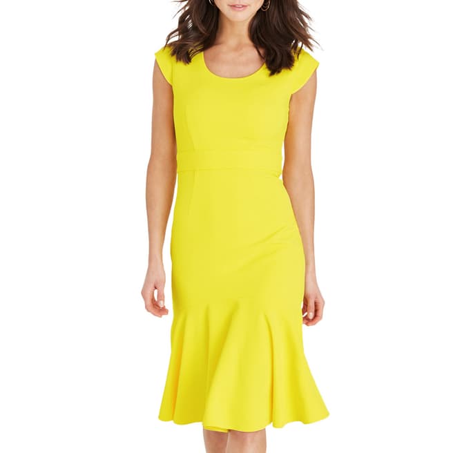 Damsel In A Dress Yellow Abree Structured Dress