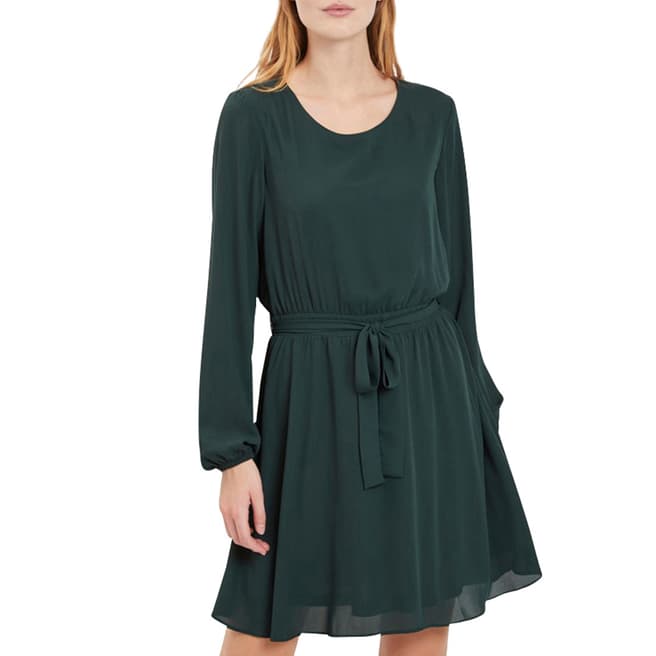VILA Dark Green Long Sleeve Mini Dress