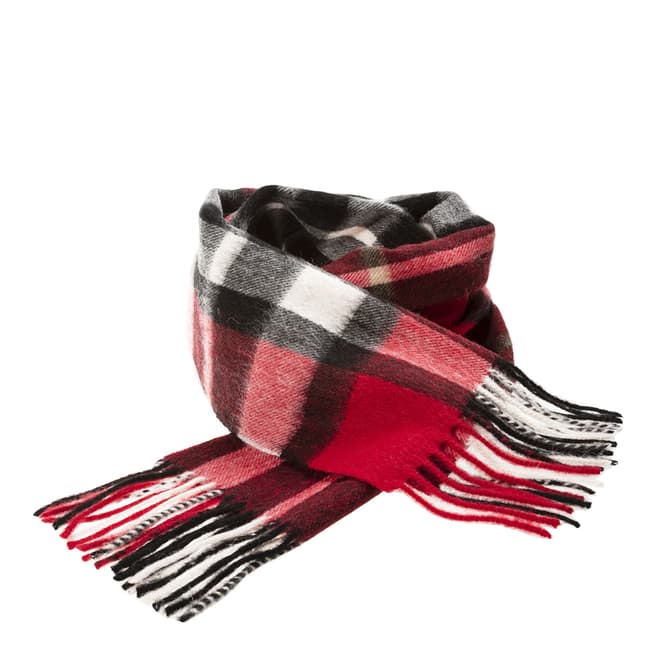 Edinburgh Lambswool Thomson Red Exploded Scotty Lambswool Scarf