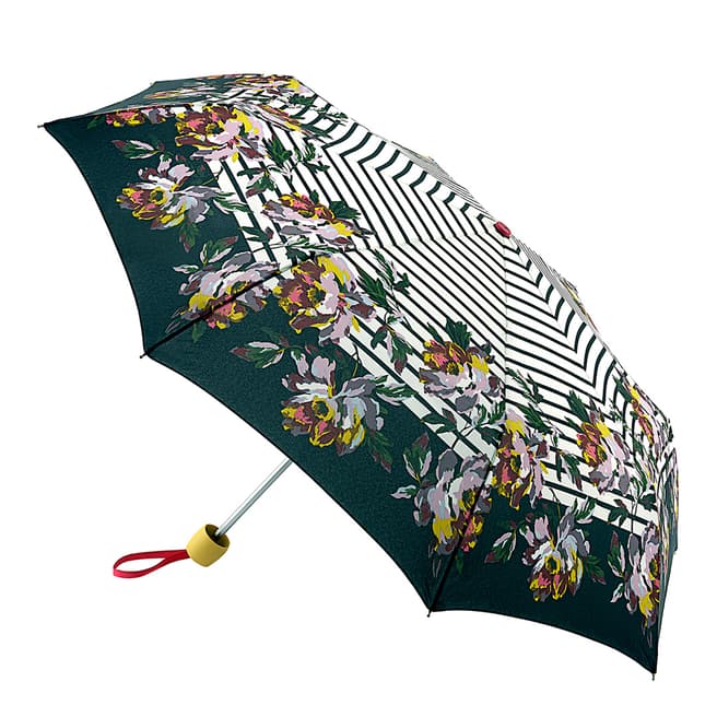 Joules Green Stripe Peony Heritage Minilite Umbrella