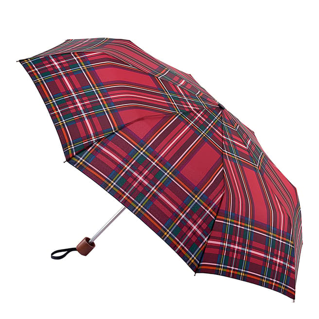 Joules Red Tartan Minilite Umbrella