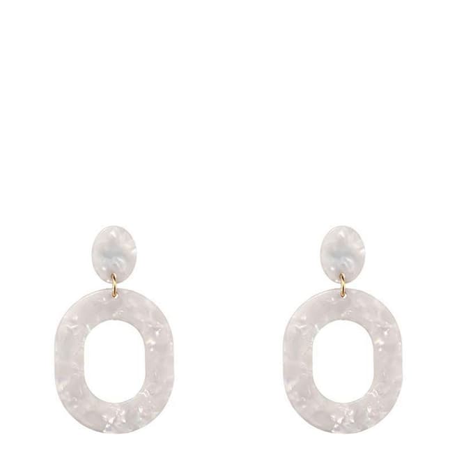 Chloe Collection by Liv Oliver White Shell Boho Earrings