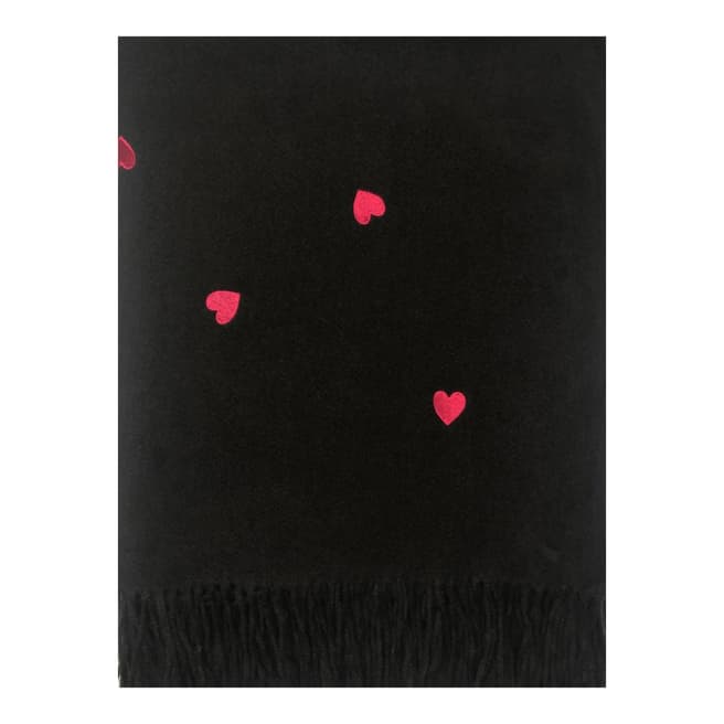 JayLey Collection Black Heart Cashmere Blend Wrap