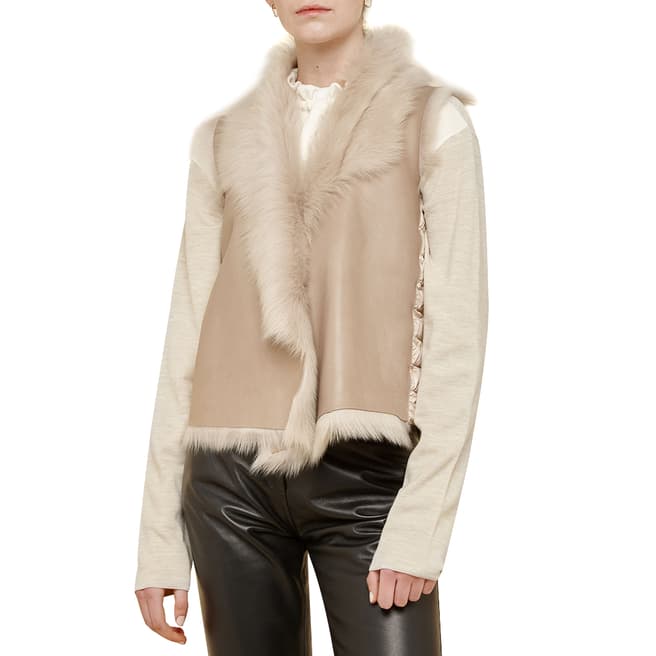 Gushlow & Cole Sand Down and  Shearling Rough Cut Gilet