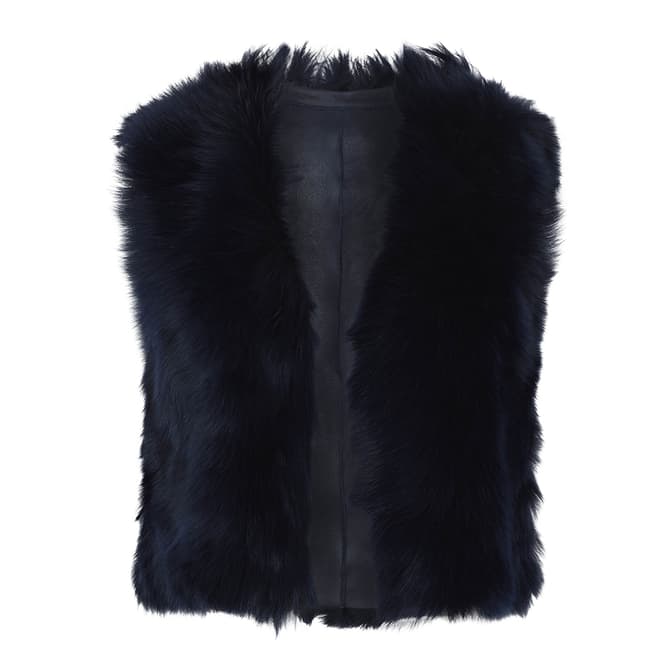 Gushlow & Cole Midnight Shearling Toscana Crop Gilet