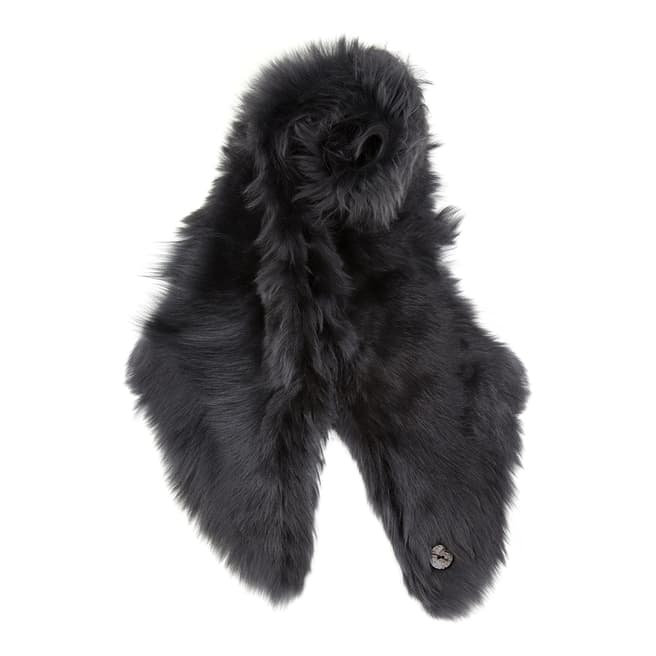 Gushlow & Cole Graphite Shearling Long Scarf