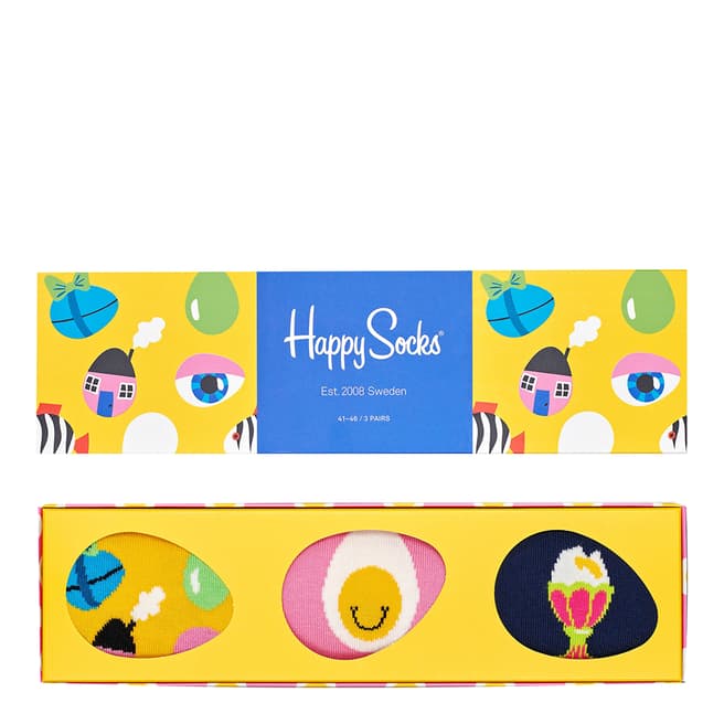 Happy Socks Multi 3 Pack Easter Gift Box