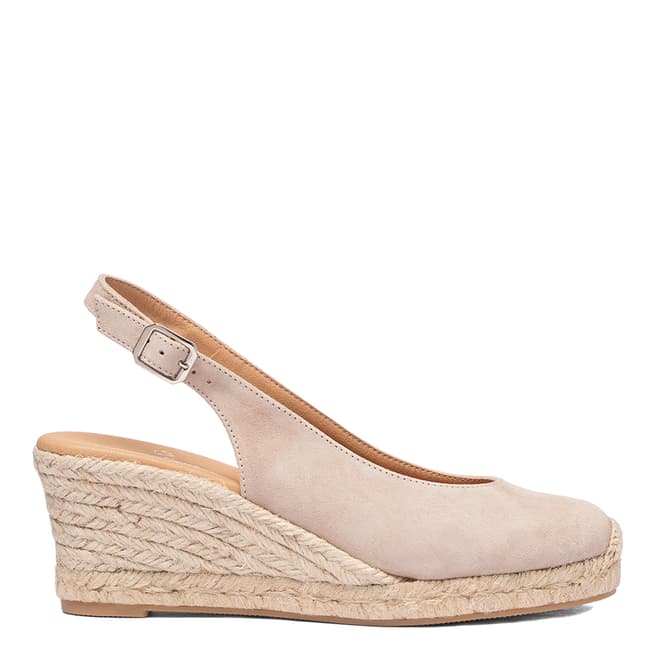 Oliver Sweeney Taupe Moja Suede Closed Toe Wedge Sandals
