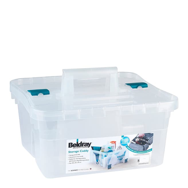 Beldray Clear Small Caddy With Lid