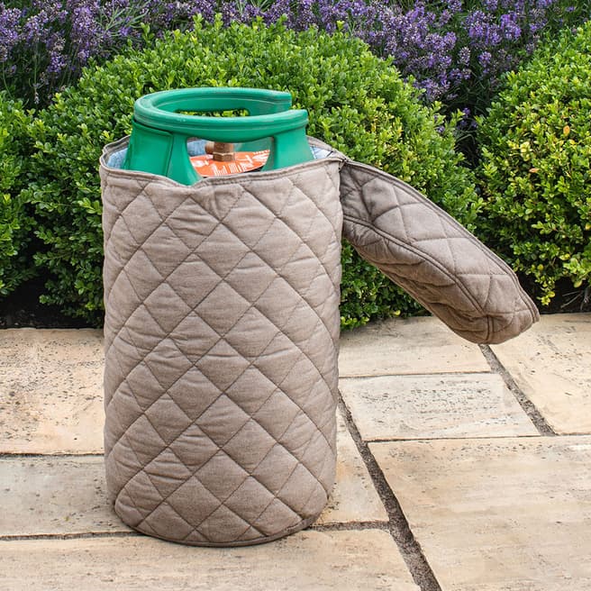 Maze Fabric 10KG Gas Bottle Cover, Taupe