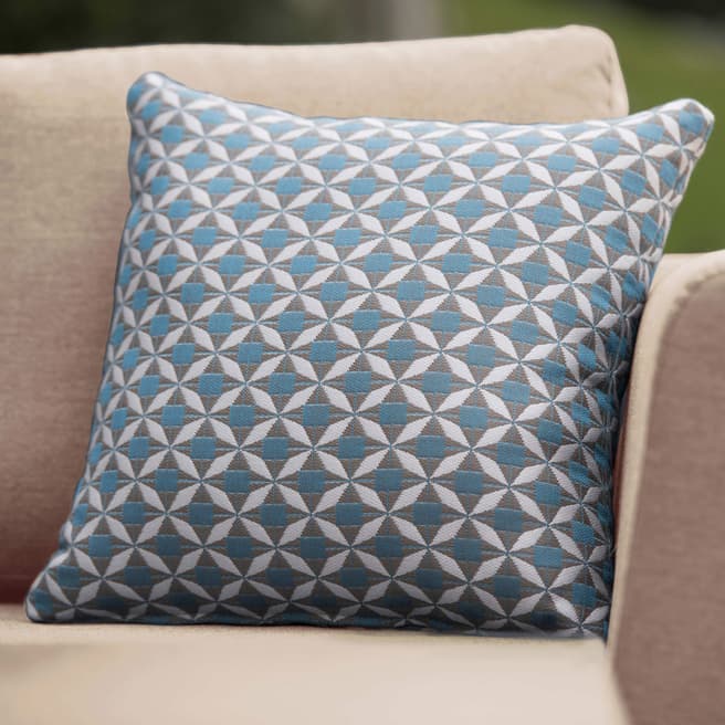 Maze Set of 2 Mosaic Blue Fabric Scatter Cushion