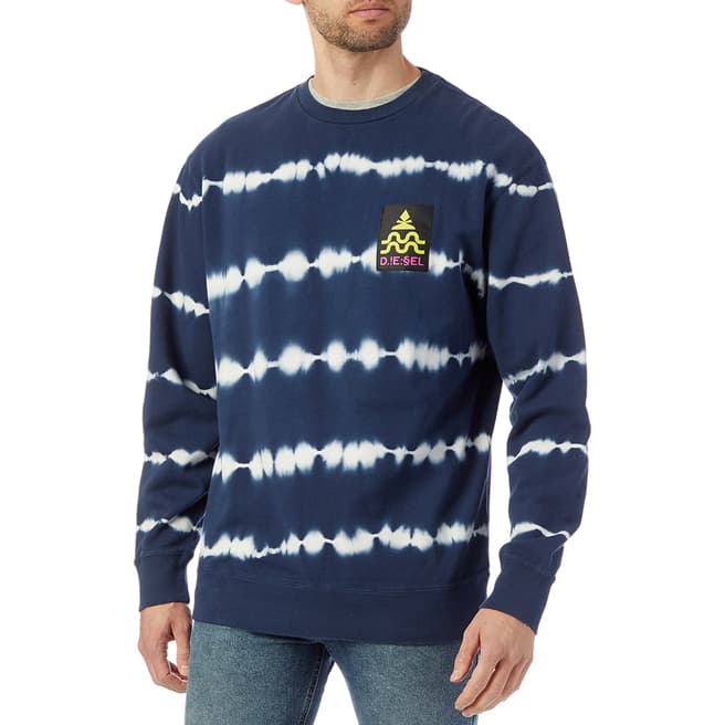 Diesel Blue Justiny Cotton Sweatshirt