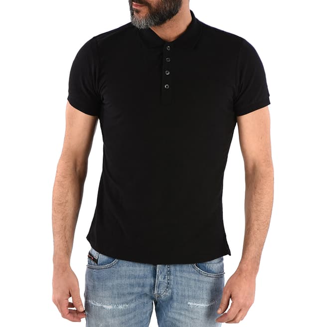 Diesel Black Short Sleeve Polo Shirt