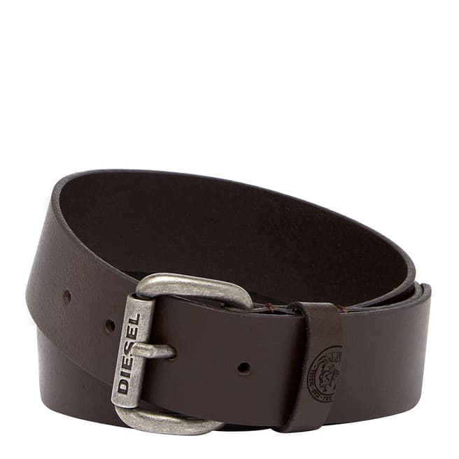 Diesel Dark Brown Leather Belt