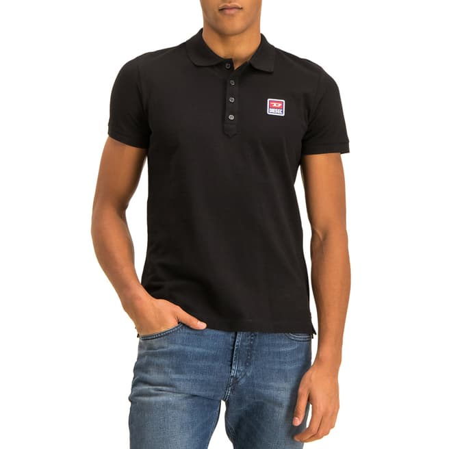 Diesel Black T-Kal Patch Polo Shirt