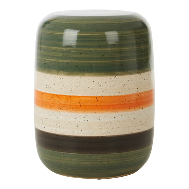 Fifty Five South Green/Orange Sorrell Ceramic Stool