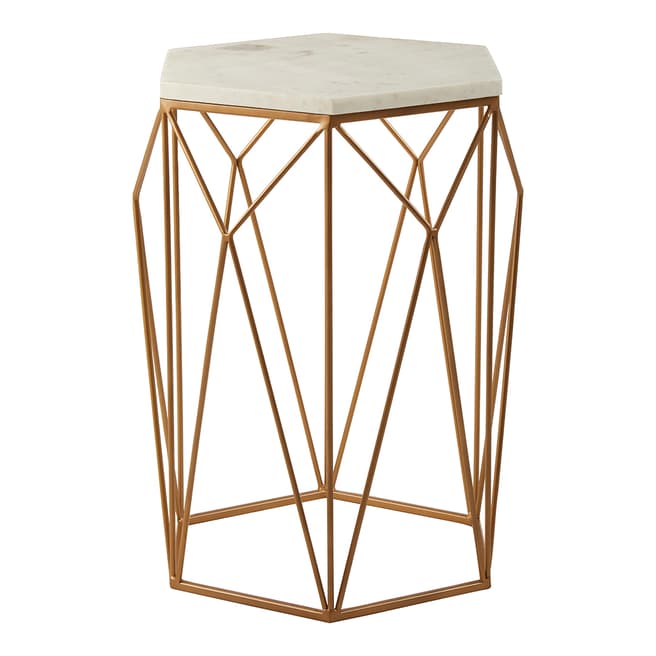 Fifty Five South Shalimar Side Table With Geometric Base