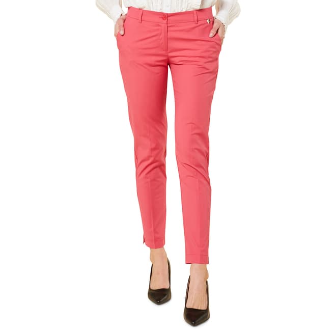Twinset Pink Slim Stretch Trousers