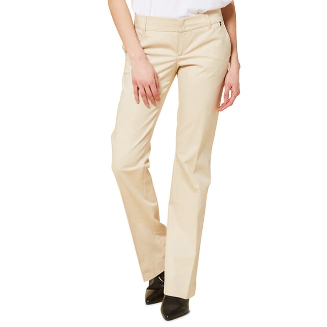 Twinset Beige Straight Fit Trousers