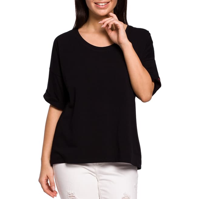 Bewear Black Oversized Short Sleeve T-Shirt