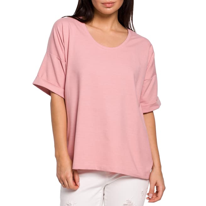 Bewear Pink Oversized Short Sleeve T-Shirt