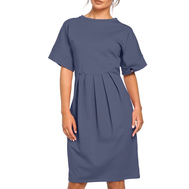 Bewear Blue Short Sleeve Dress