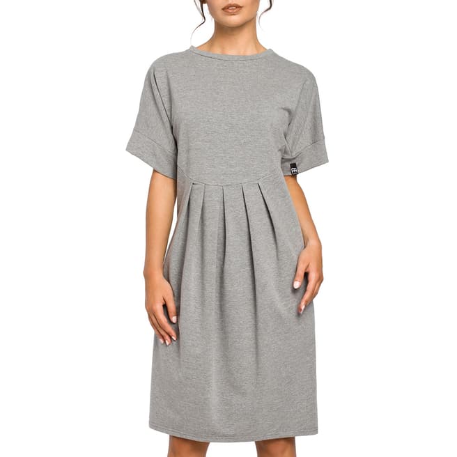 Bewear Grey Short Sleeve Dress