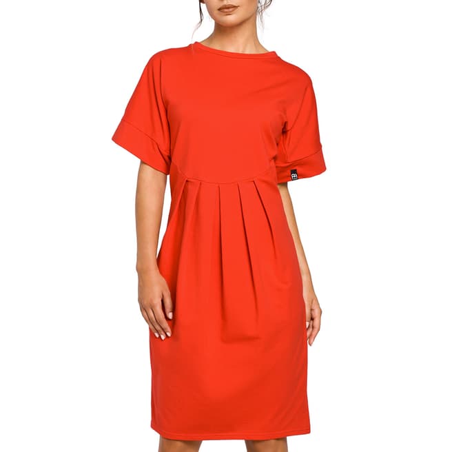 Bewear Red Short Sleeve Dress