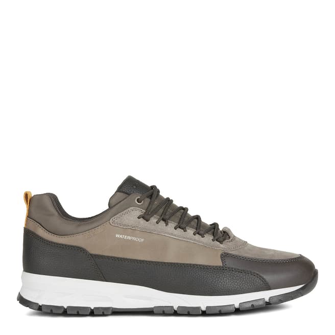 Geox Khaki and Grey Delray Sneakers