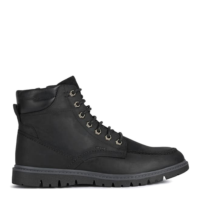 Geox Black Leather Ghiacciao Ankle Boots