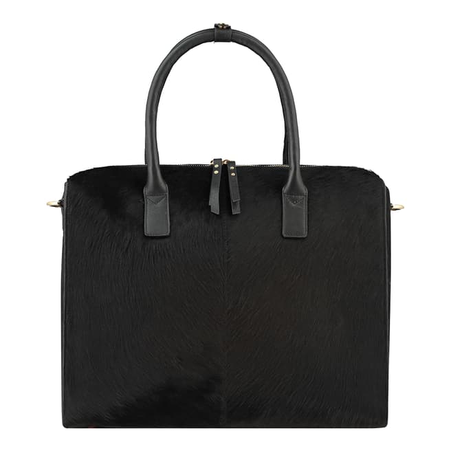Brix and Bailey Black Leather Grab Bag