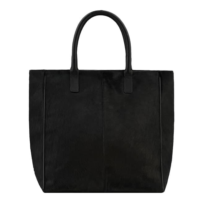 Brix and Bailey Black Leather Day Tote