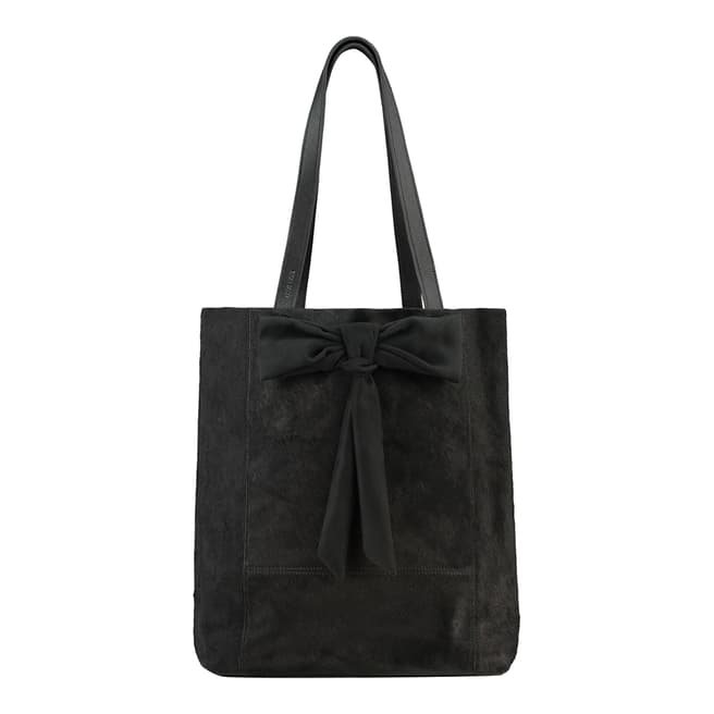 Brix and Bailey Black Bow Leather Tote Bag