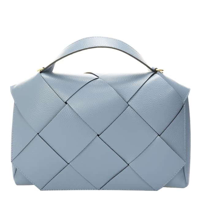 Giorgio Costa Pale Blue Leather Top Handle Bag