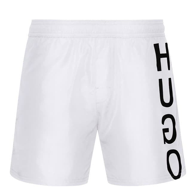 HUGO White Swim Shorts