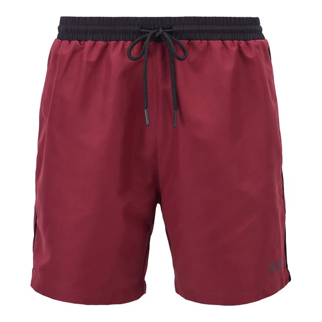 BOSS Dark Red Swim Shorts