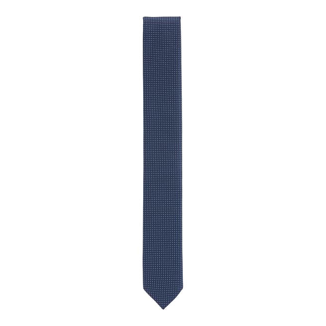 BOSS Open Blue Jacquard Silk Tie