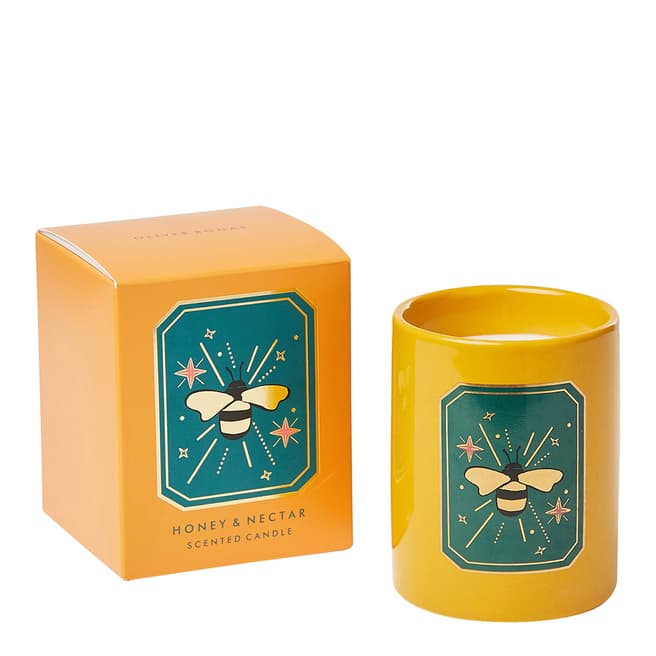 Oliver Bonas Yellow Ceramic Boxed Scented Candle