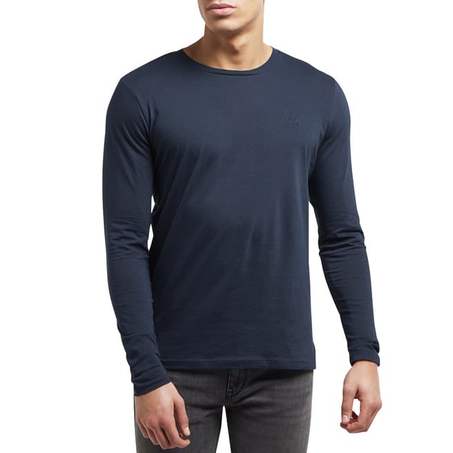 HUGO Navy Derol Cotton Sweatshirt