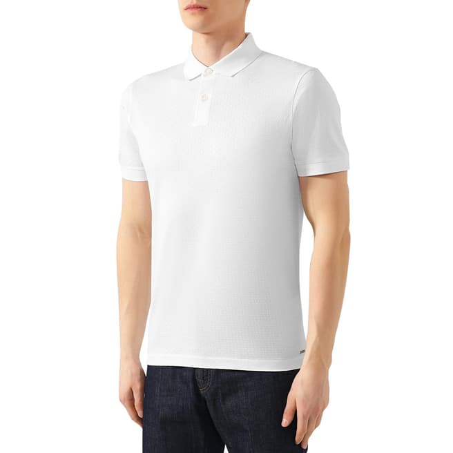 BOSS White T-Perry Polo Shirt