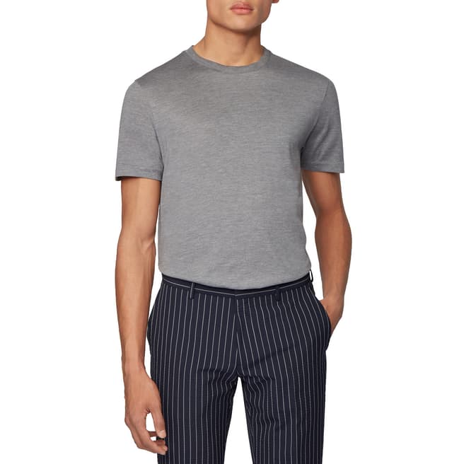 BOSS Grey T-Tribel Silk Blend T-Shirt