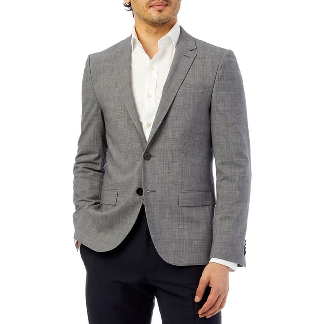HUGO Grey Harvey Wool Blend Suit Jacket
