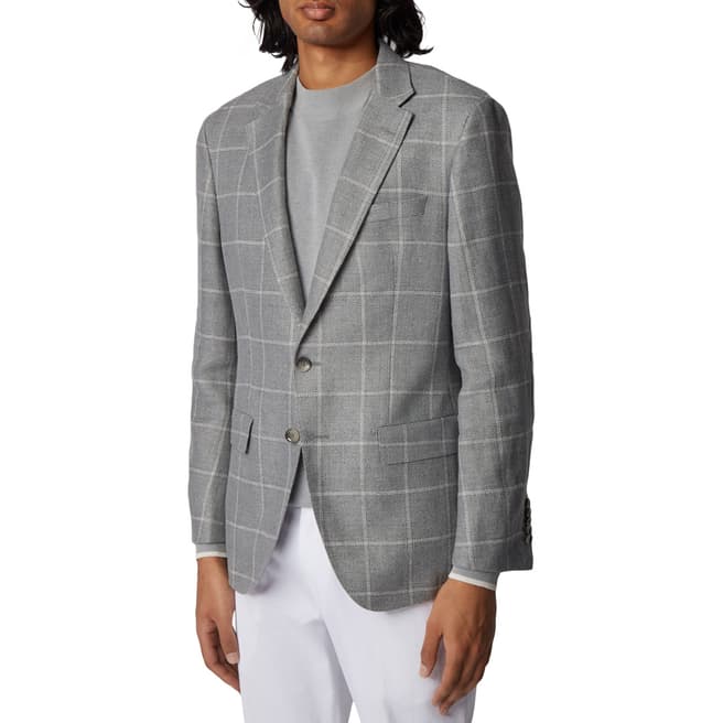 BOSS Grey T-Hesam Wool Blend Jacket