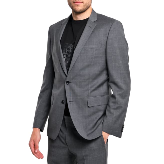 BOSS Grey Huge Wool Suit Jacket